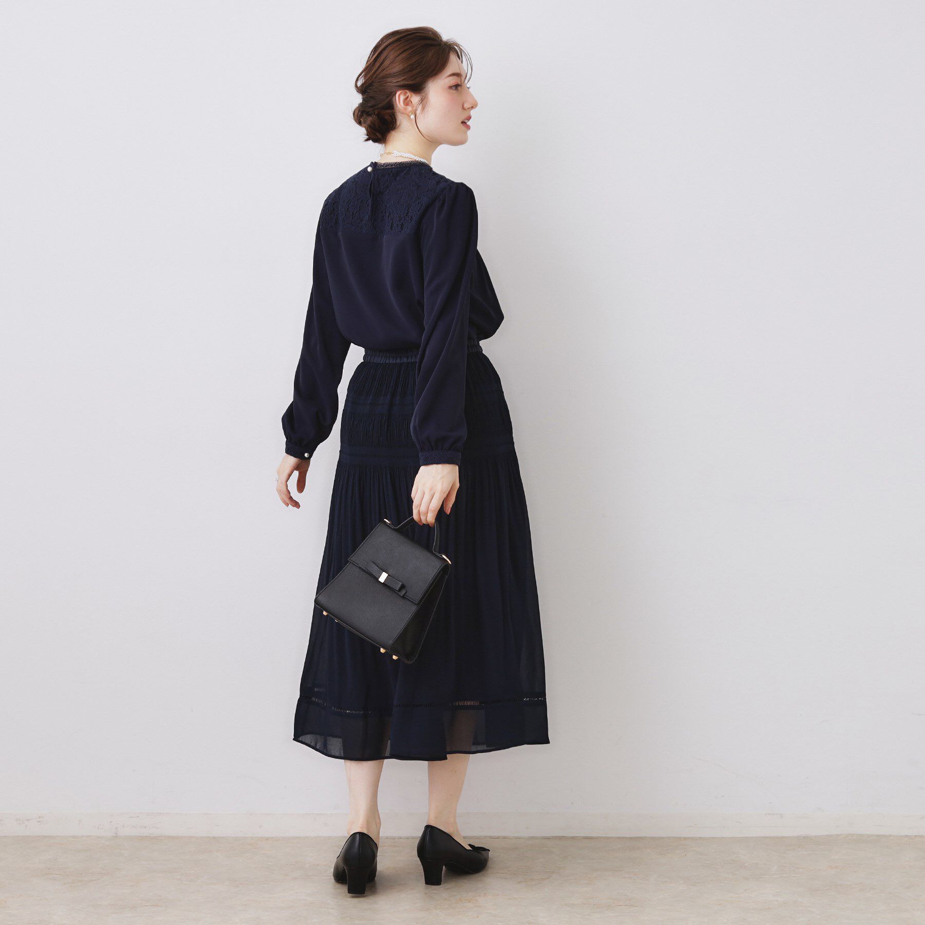 Couture broach「【ハレの日・通勤】マジョリカプリーツスカート」|スカート|