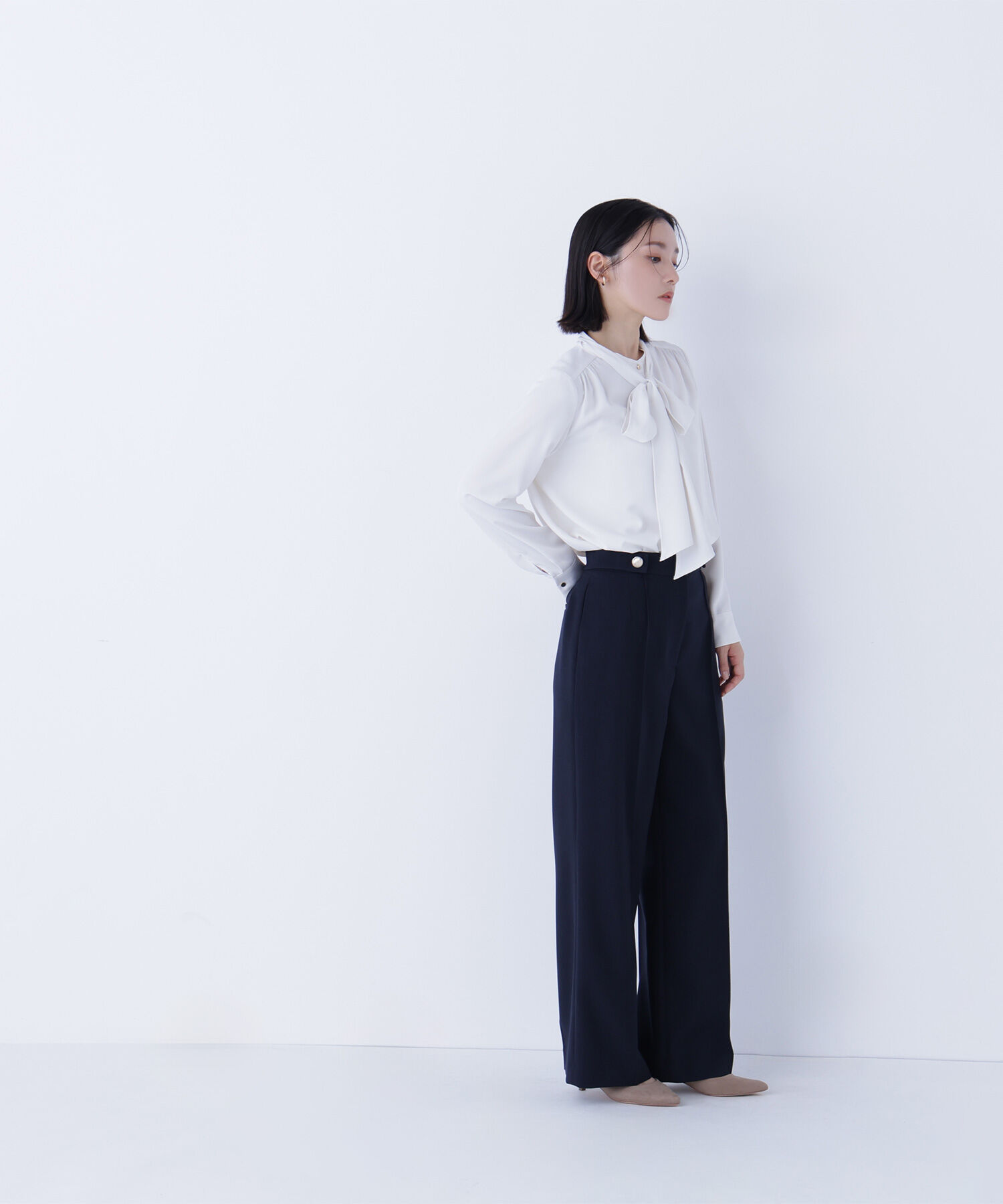  「ゴールドボタンワイドパンツ」|その他|