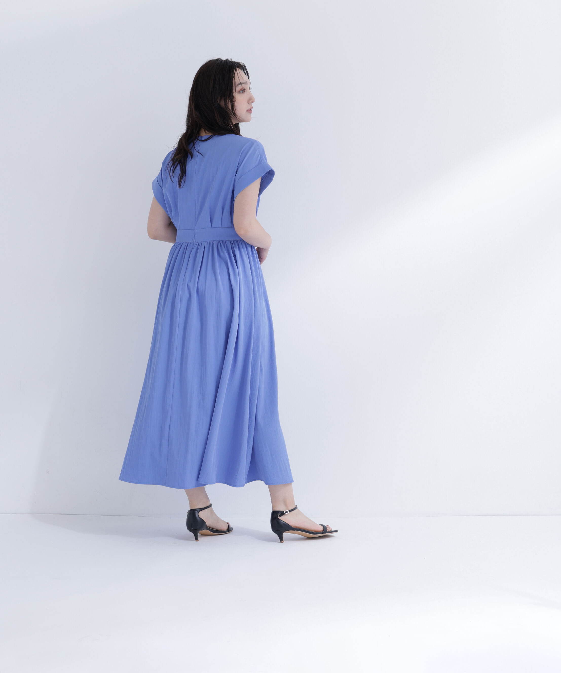  「開襟フレンチワンピース」|ワンピース|