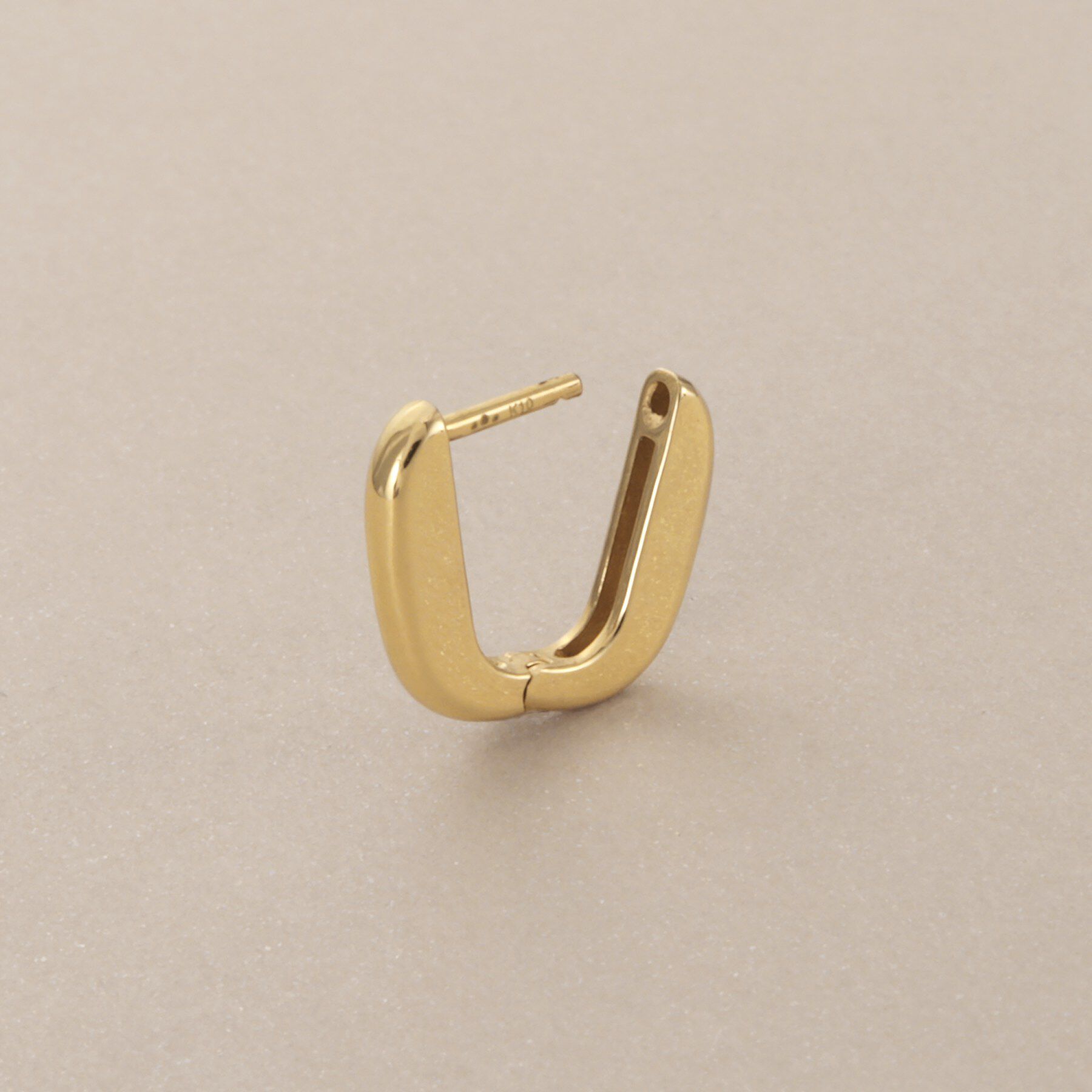 COCOSHNIK「K10トラックシェイプ 中折れピアス」|ピアス|