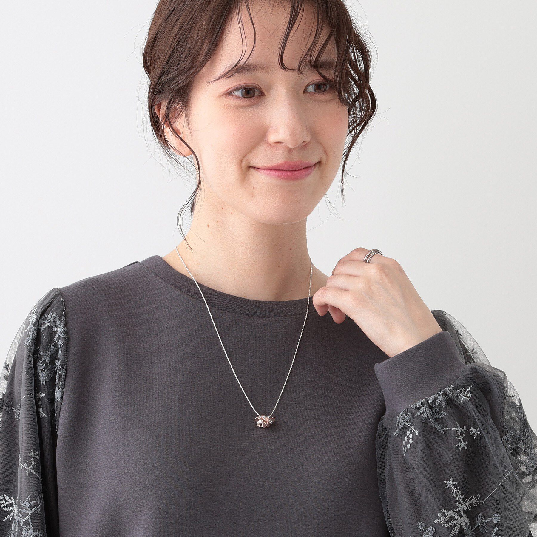 SHOO･LA･RUE「【2WAY】フラワーモチーフネックレス」|ネックレス|