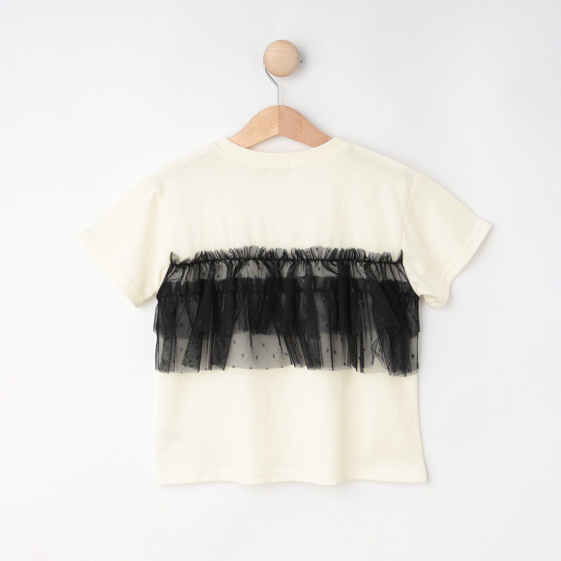 SHOO･LA･RUE「【100-120cm】チュールドッキングTシャツ」|Tシャツ・カットソー|
