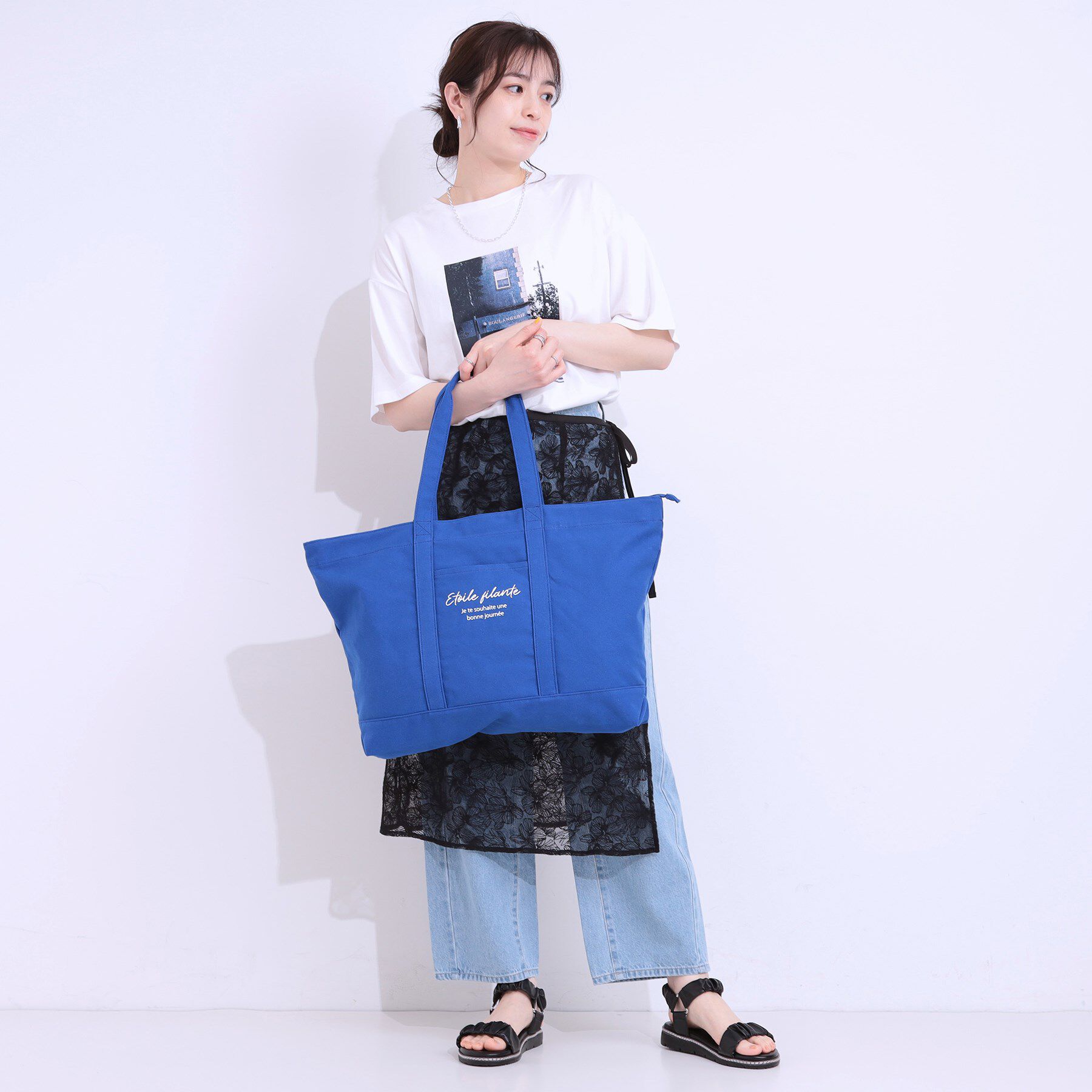 SHOO･LA･RUE「ビッグハンププリントトートバッグ」|トートバッグ|
