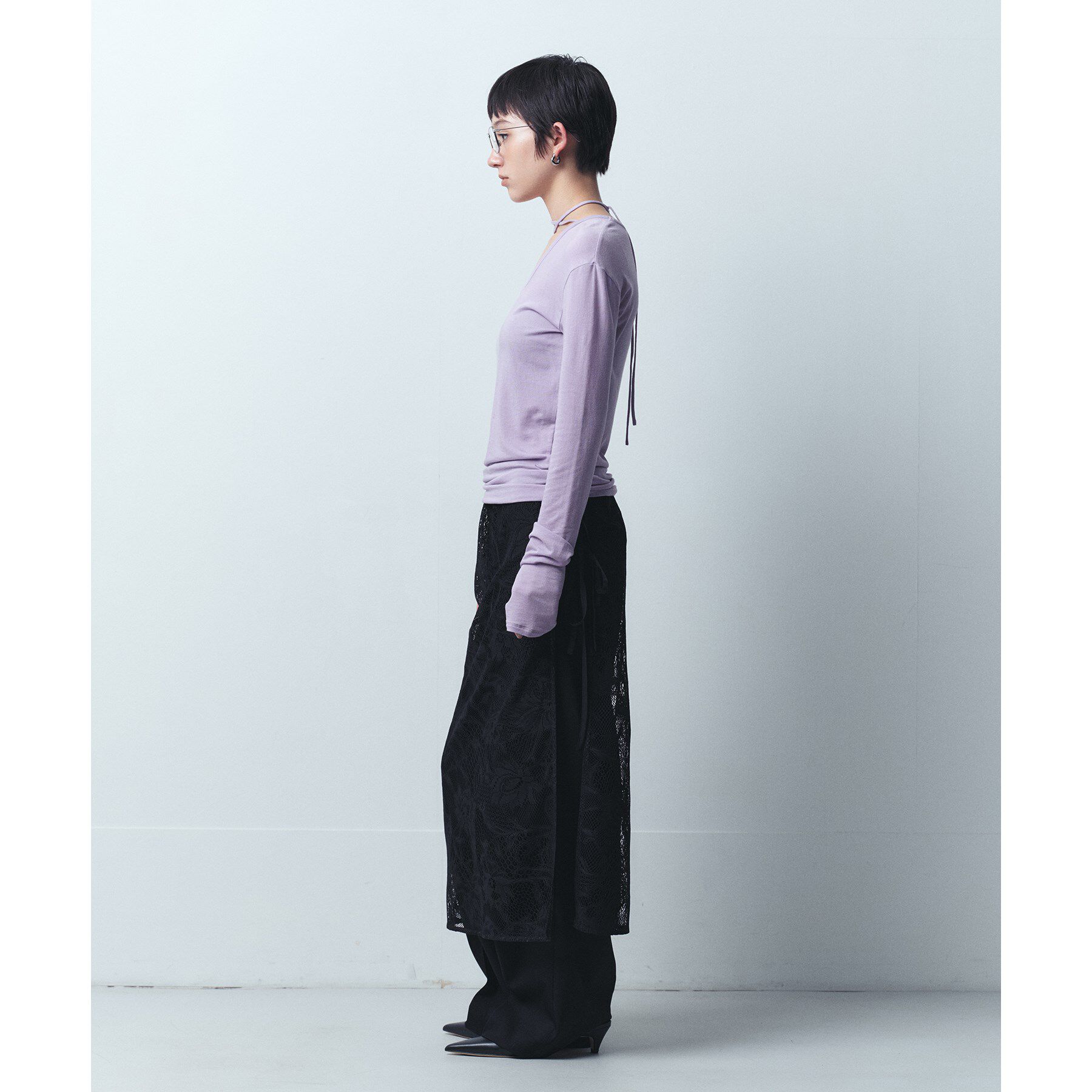 CODE A「front ribbon jersey tops」|Tシャツ・カットソー|
