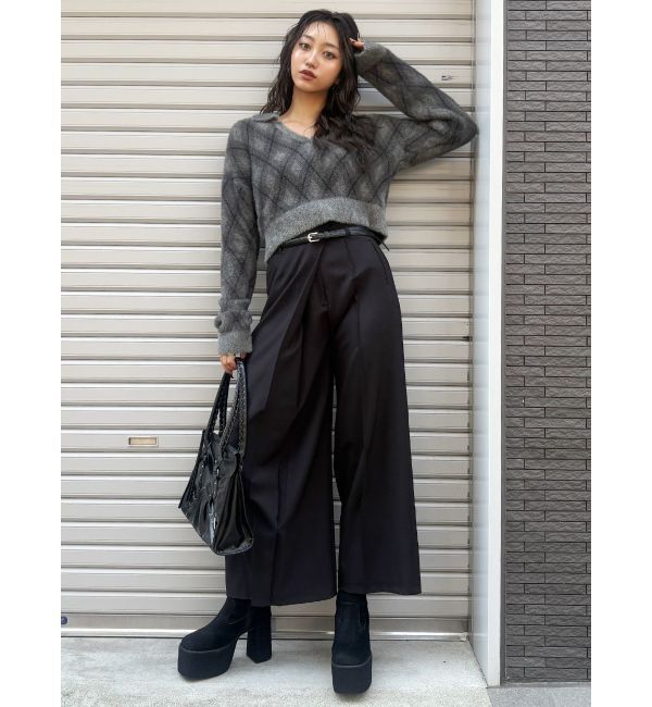 MURUA「ベルトハイウエストワイドパンツ」|その他|