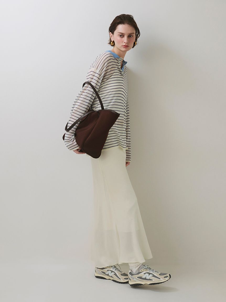 emmi atelier「シアーボーダーポロニット」|ニット・セーター|