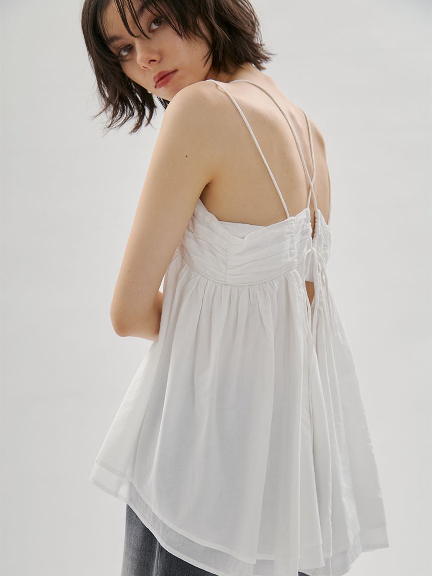 emmi atelier「コットンギャザーキャミブラウス【アンサンブル対応】」|シャツ・ブラウス|