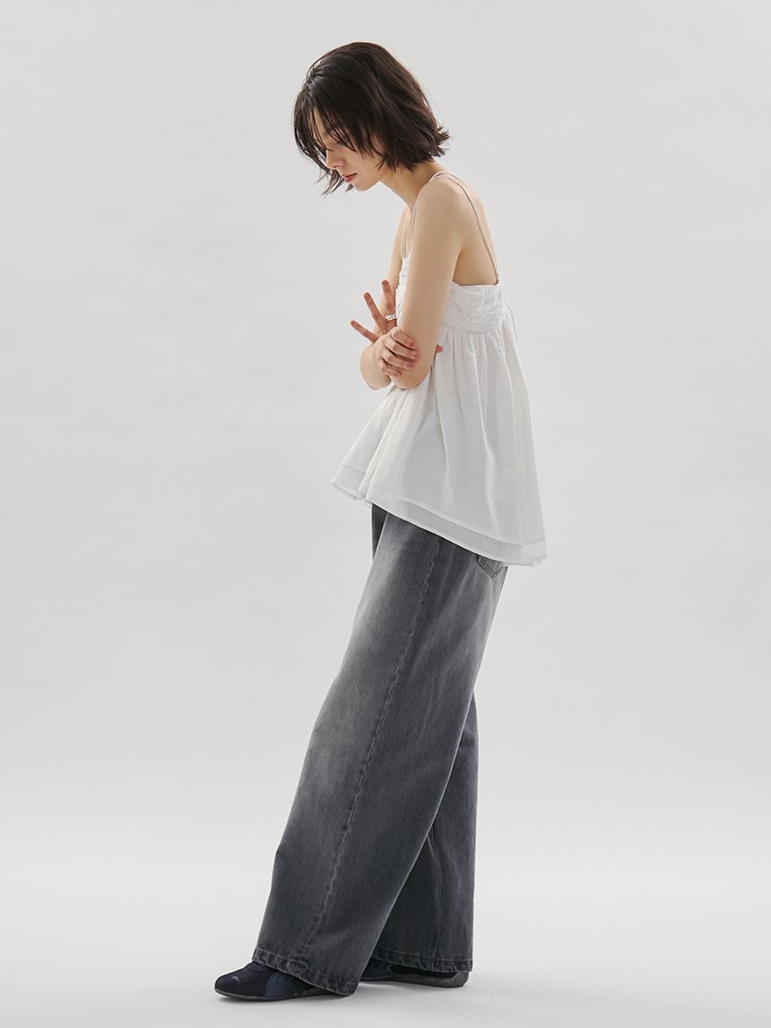 emmi atelier「コットンギャザーキャミブラウス【アンサンブル対応】」|シャツ・ブラウス|