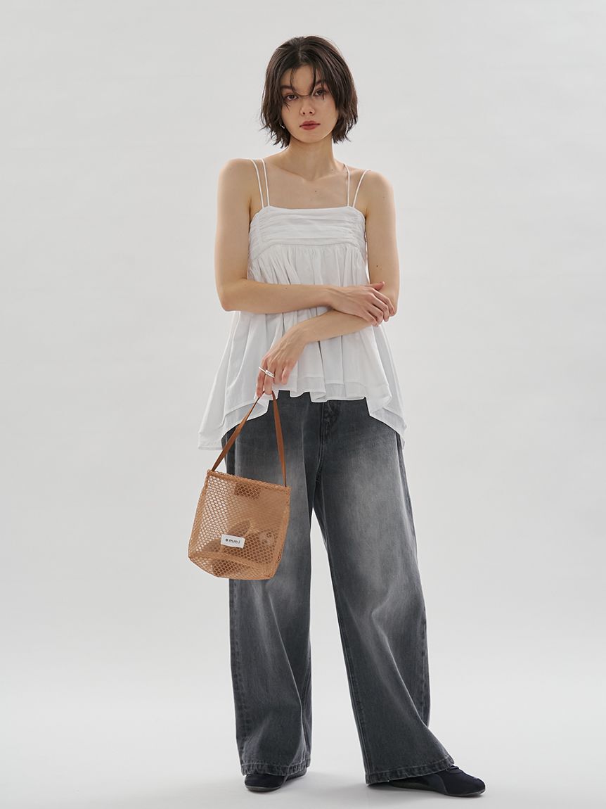 emmi atelier「コットンギャザーキャミブラウス【アンサンブル対応】」|シャツ・ブラウス|