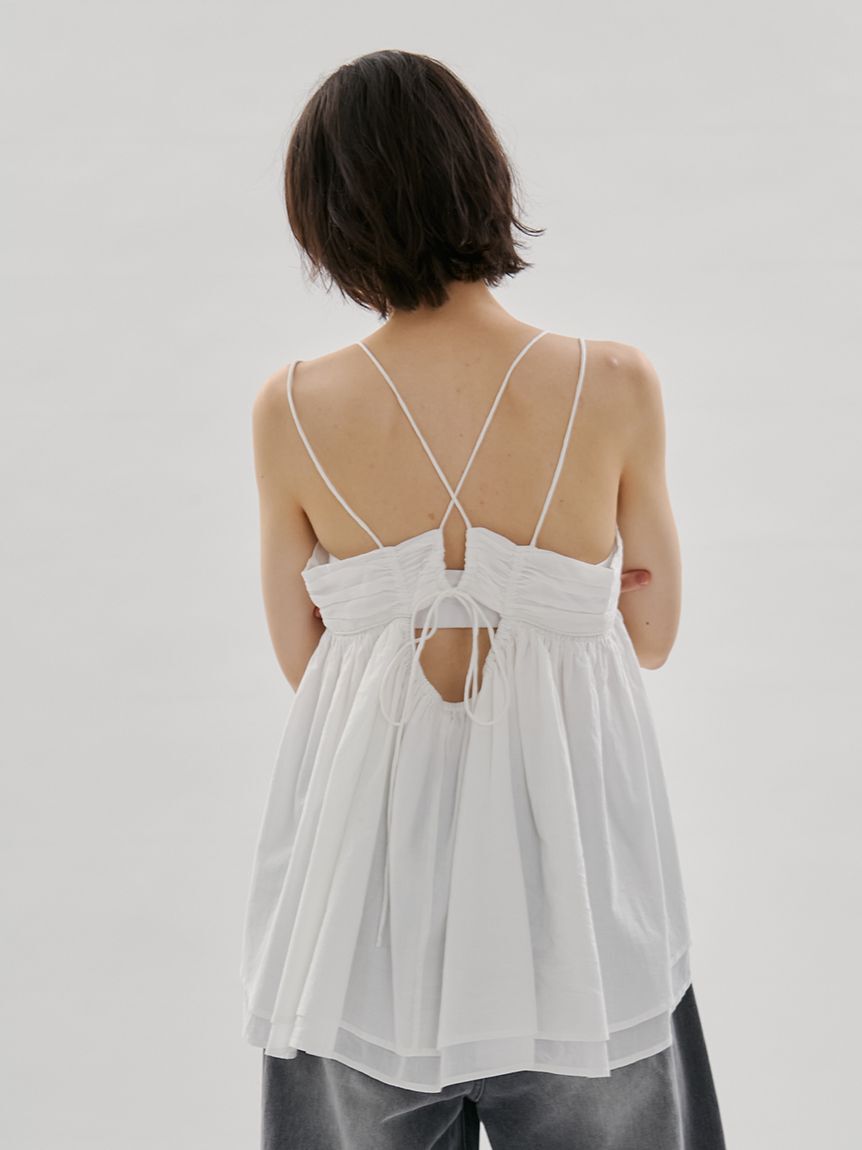 emmi atelier「コットンギャザーキャミブラウス【アンサンブル対応】」|シャツ・ブラウス|