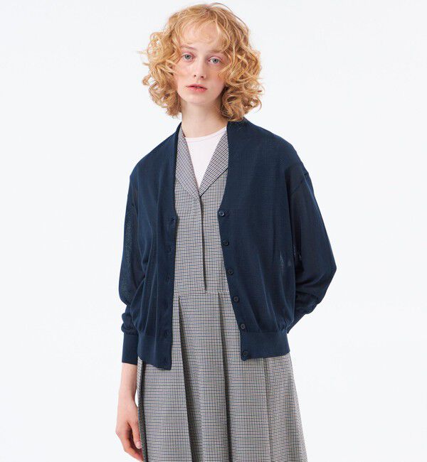 MACKINTOSH PHILOSOPHY「【WEB&一部店舗限定】【Heavenly Sheer Knit】ドルマンカーディガン」|ニット・セーター|ネイビー