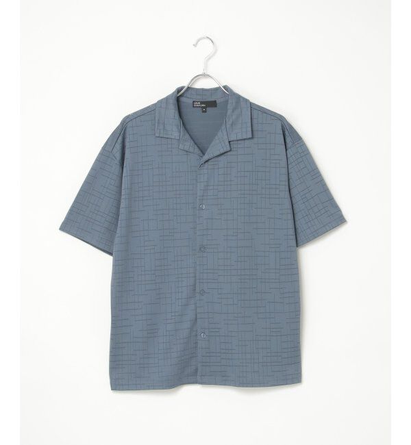 VENCE share style「透かし幾何学カットシャツ」|シャツ・ブラウス|ネイビー
