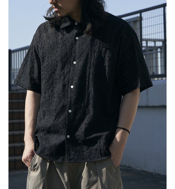 VENCE share style「エンブロイダリーシャツ」|Tシャツ・カットソー|ブラック
