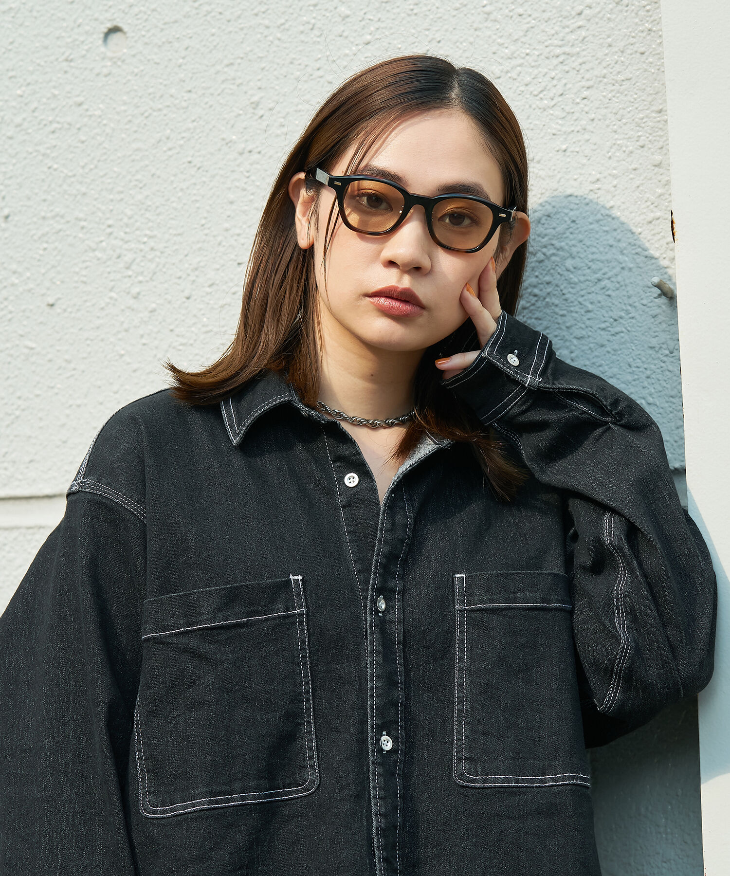  「【WEB限定】Zoff｜STUDIO SEVEN｜ウェリントン型 サングラス｜太縁フレーム」|サングラス|