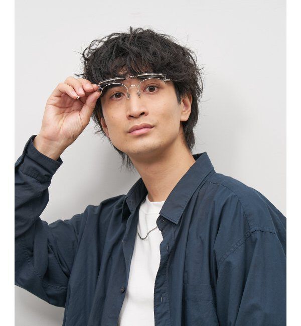  「ボストン型 メガネ｜伊達メガネ｜ビジネス｜Zoff｜FLIPUP(跳ね上げ式) レンズ交換券付」|メガネ|