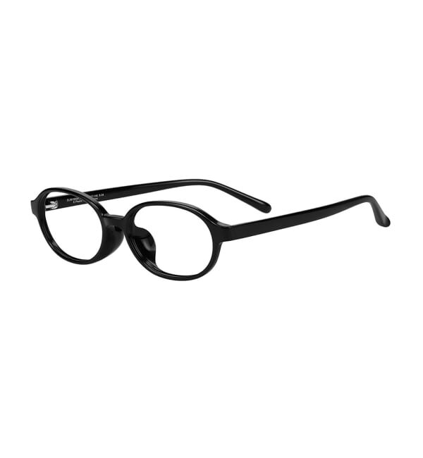  「 オーバル型 メガネ | 太縁フレーム 軽量 眼鏡 伊達めがね 度付き FASHION レンズ交換券付」|メガネ|