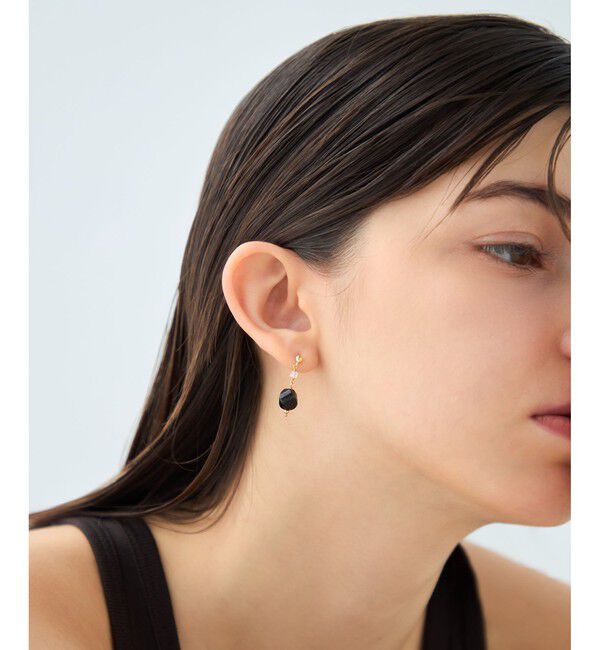 ete「ナチュラルストーン ツイストカット ピアス」|ピアス|