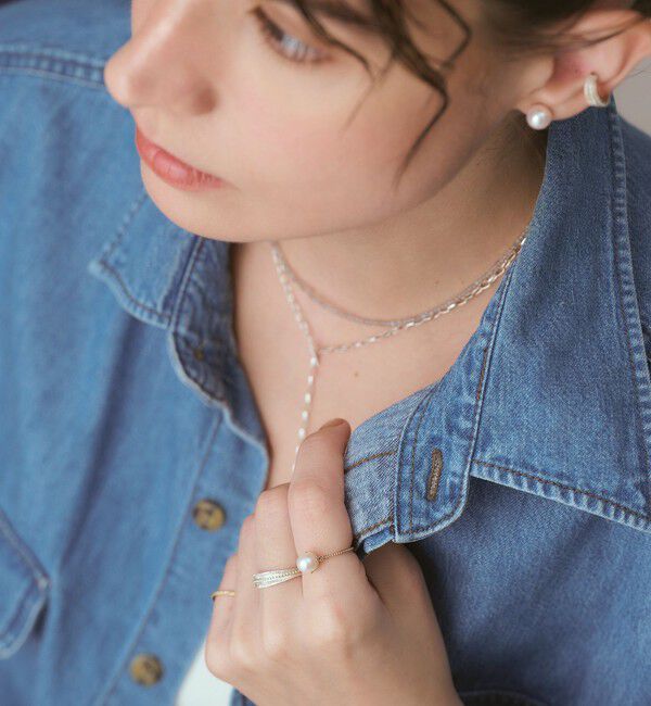 agete「K10アコヤパールリング」|リング|