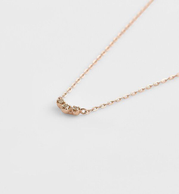 agete「《WEB限定》K10ダイヤモンドネックレス（ピンクゴールド）」|ネックレス|