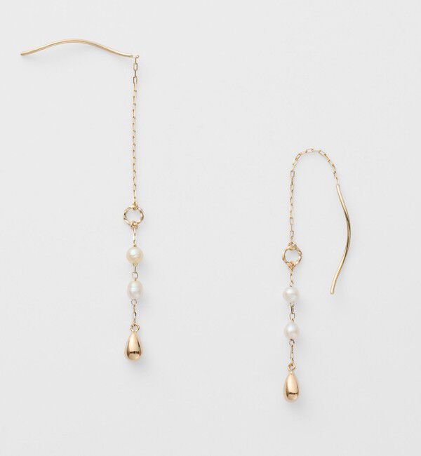 agete「K10アコヤパールピアス」|ピアス|