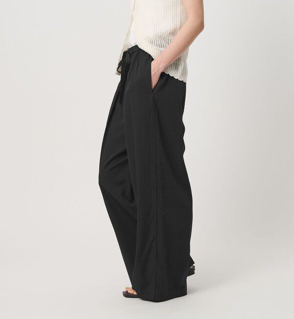 BEAUTY&YOUTH UNITED ARROWS「ドット パイピング ワイド イージーパンツ ウォッシャブル」|その他|BLACK
