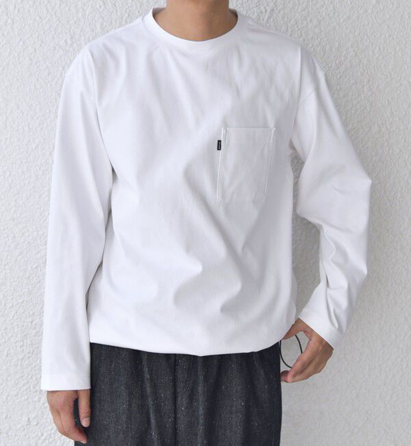 SHIPS any「SHIPS any: SORONA(R) ストレッチ ジャージー スピンドル ポケット Tシャツ (ロンT)◇」|Tシャツ・カットソー|