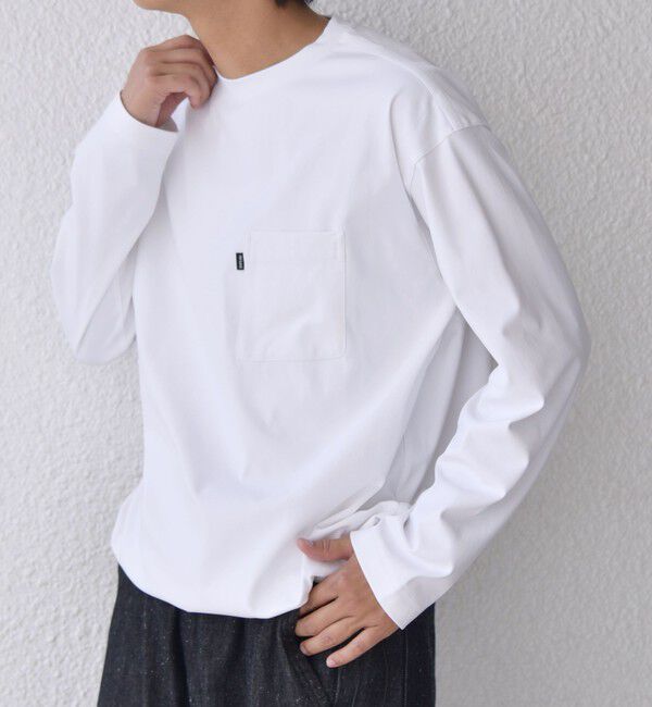 SHIPS any「SHIPS any: SORONA(R) ストレッチ ジャージー スピンドル ポケット Tシャツ (ロンT)◇」|Tシャツ・カットソー|
