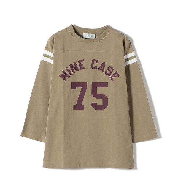 SHIPS for women「NINE CASE:〈洗濯機可能〉七分袖 フットボール TEE」|Tシャツ・カットソー|