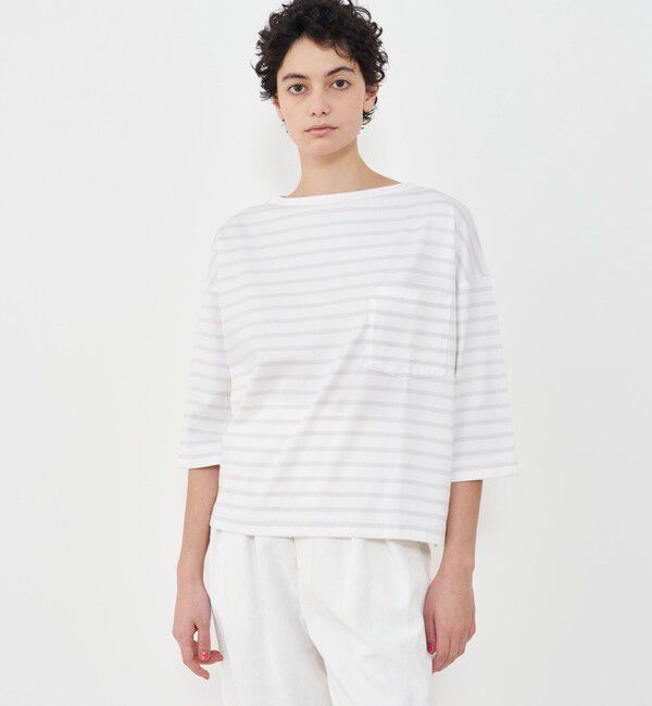 GALERIE VIE「ファインコットンボーダー ビックTシャツ」|Tシャツ・カットソー|