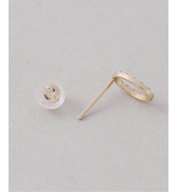 Lilas by Spick&Span「オーバルダイヤピアス K10（両耳）」|ピアス|