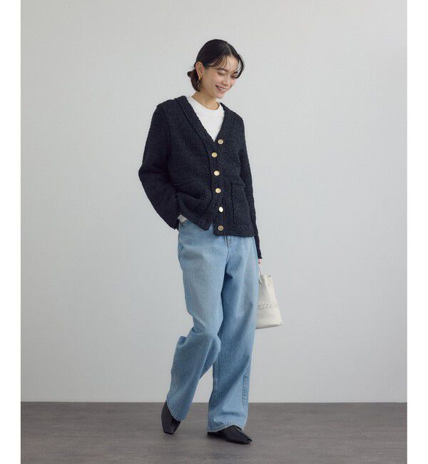 SALON adam et rope'「Vネックジャケットカーディガン」|カーディガン|