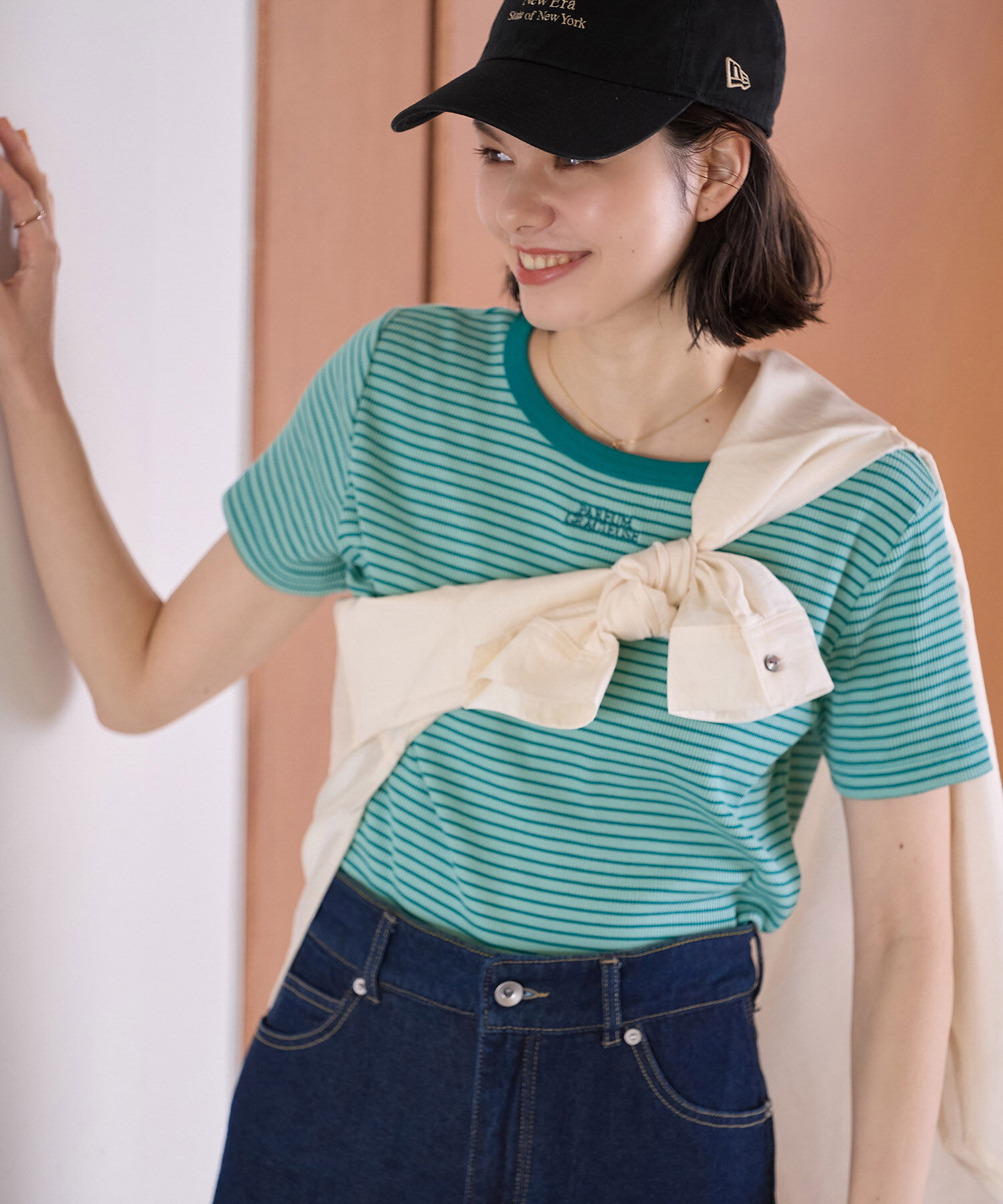 ROPE' PICNIC R「リンガーTシャツ」|Tシャツ・カットソー|グリーン系(35)
