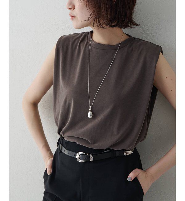  「《セットアップ対応/手洗い可》フィブリルショルダータックプルオーバー」|Tシャツ・カットソー|