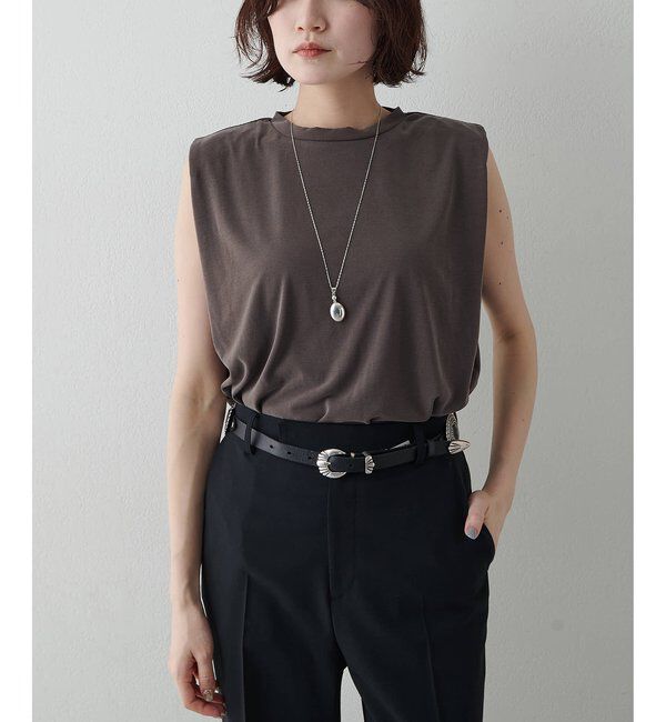  「《セットアップ対応/手洗い可》フィブリルショルダータックプルオーバー」|Tシャツ・カットソー|
