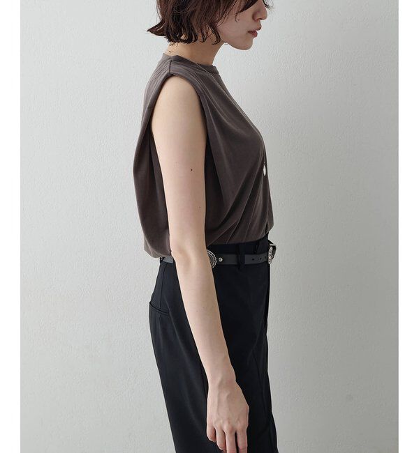  「《セットアップ対応/手洗い可》フィブリルショルダータックプルオーバー」|Tシャツ・カットソー|