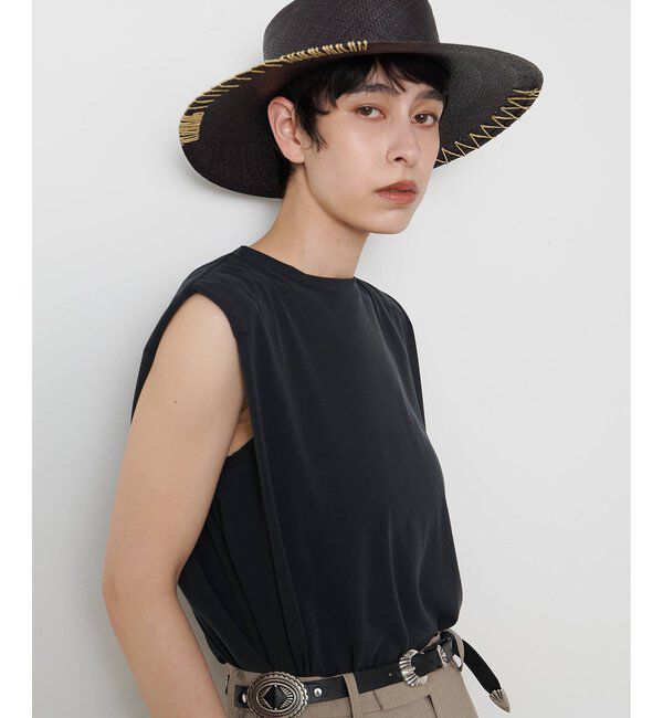  「《セットアップ対応/手洗い可》フィブリルショルダータックプルオーバー」|Tシャツ・カットソー|ブラック