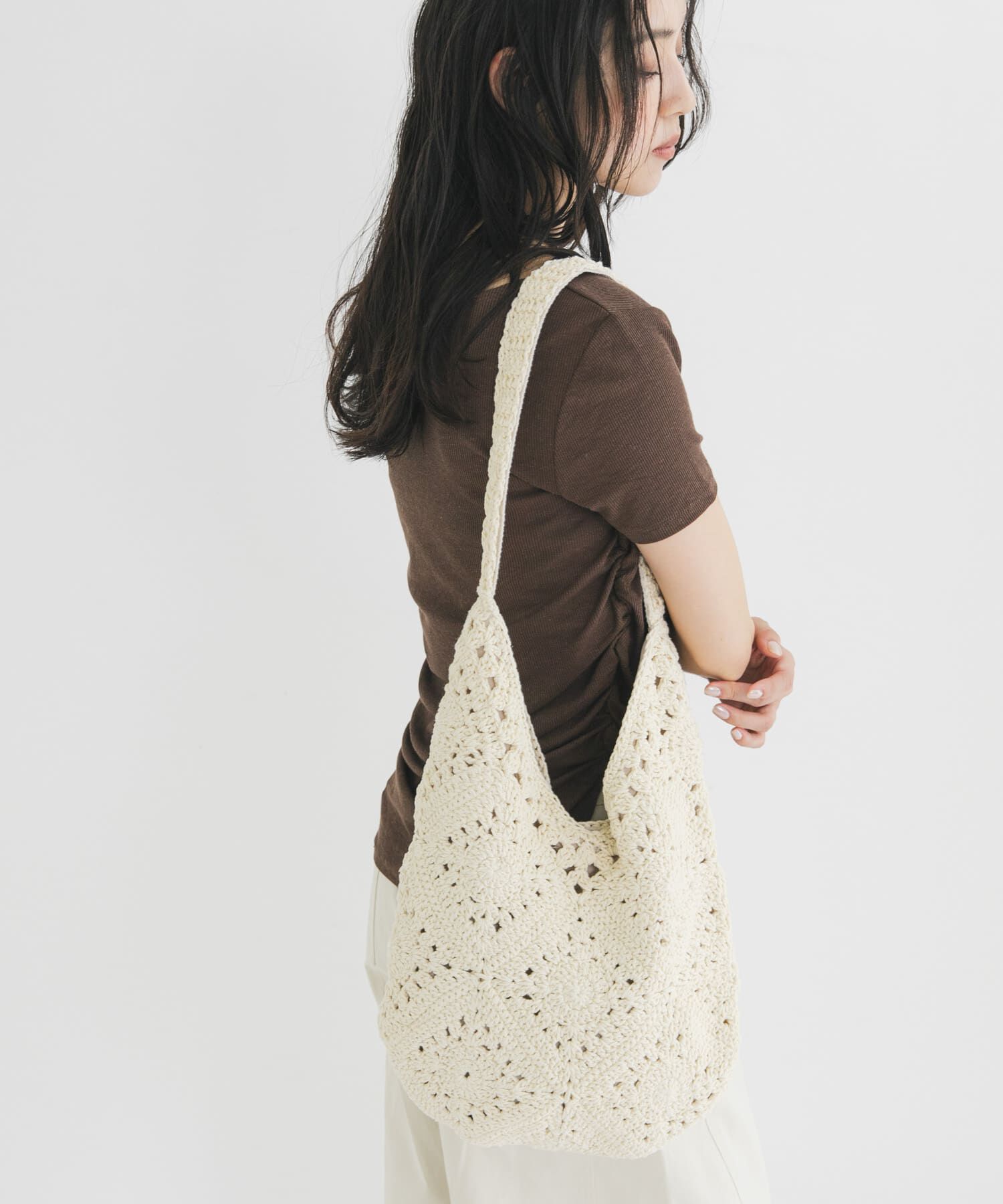  「ラウンドパッチワークワンハンドルBAG」|ショルダー・メッセンジャー|