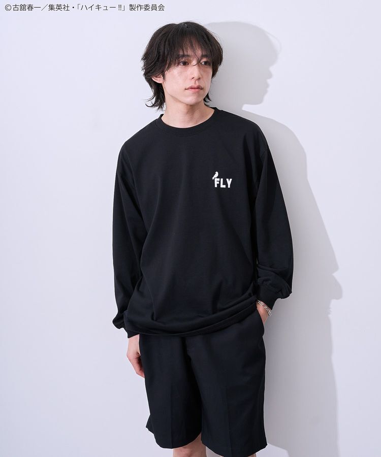 Green Parks「ハイキュー!! モノクロプリント烏野長袖Tシャツ」|Tシャツ・カットソー|