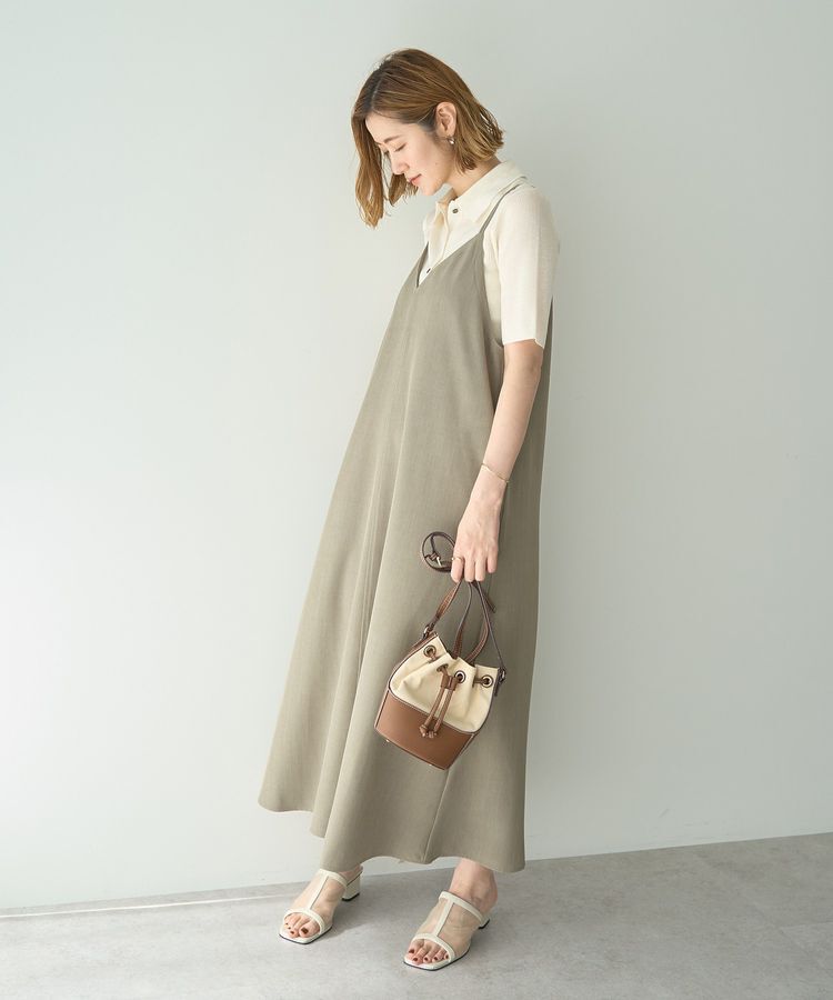 YECCA VECCA「2wayレースアップキャミワンピース」|ワンピース|