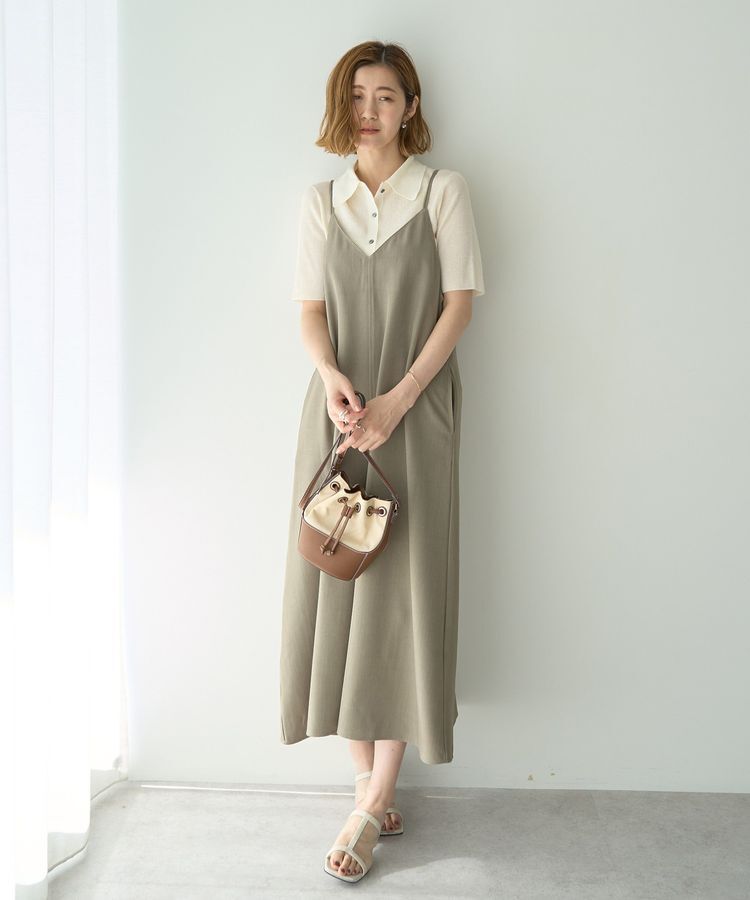 YECCA VECCA「2wayレースアップキャミワンピース」|ワンピース|Khaki