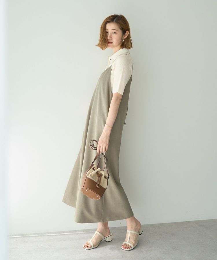 YECCA VECCA「2wayレースアップキャミワンピース」|ワンピース|