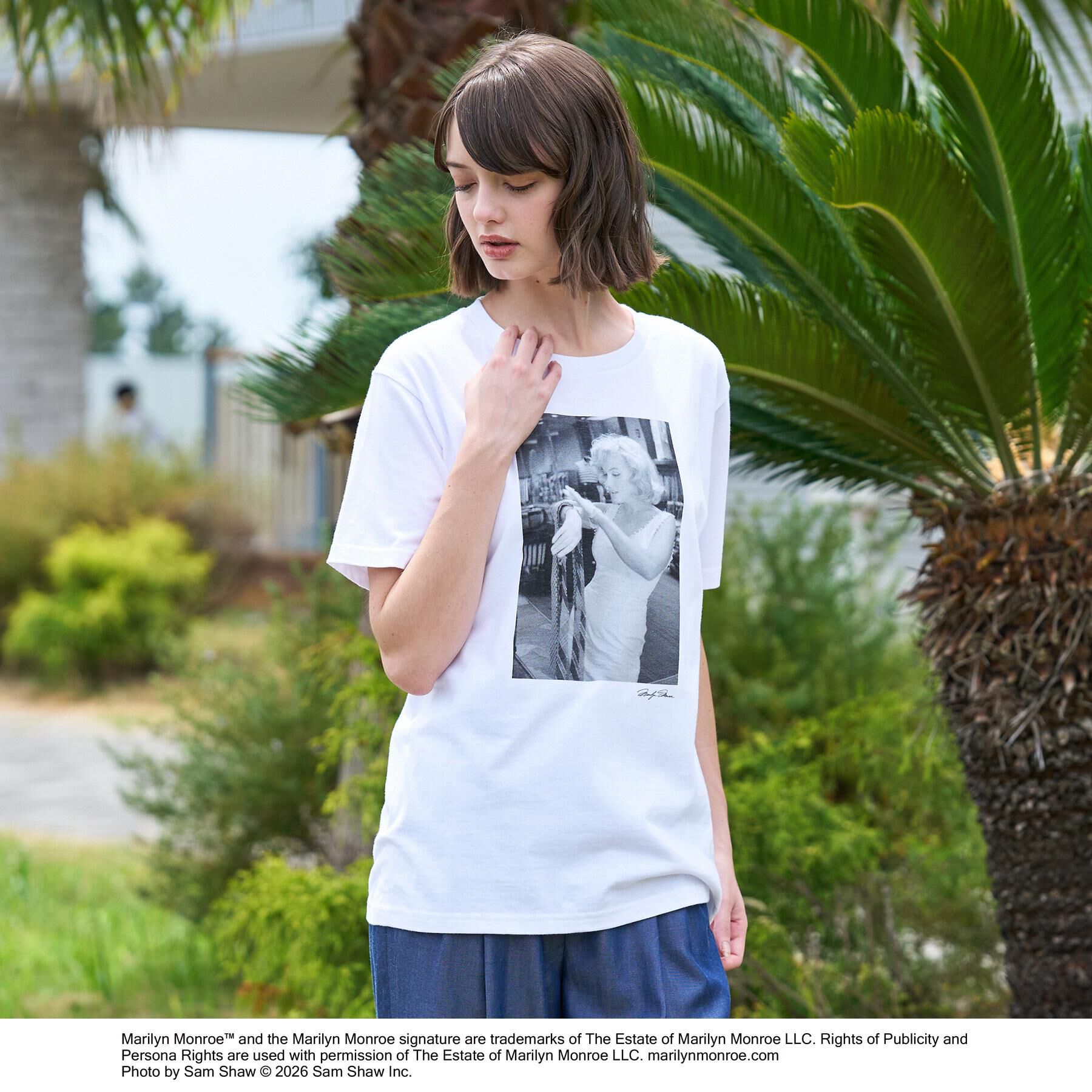 DRESSTERIOR「マリリンモンロー/モノトーンプリントT」|Tシャツ・カットソー|