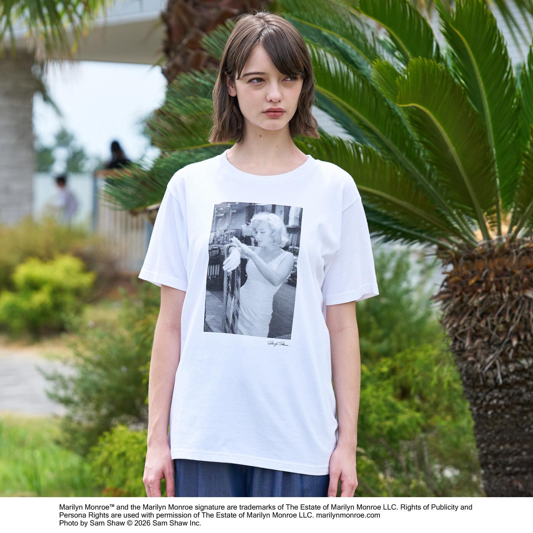 DRESSTERIOR「マリリンモンロー/モノトーンプリントT」|Tシャツ・カットソー|