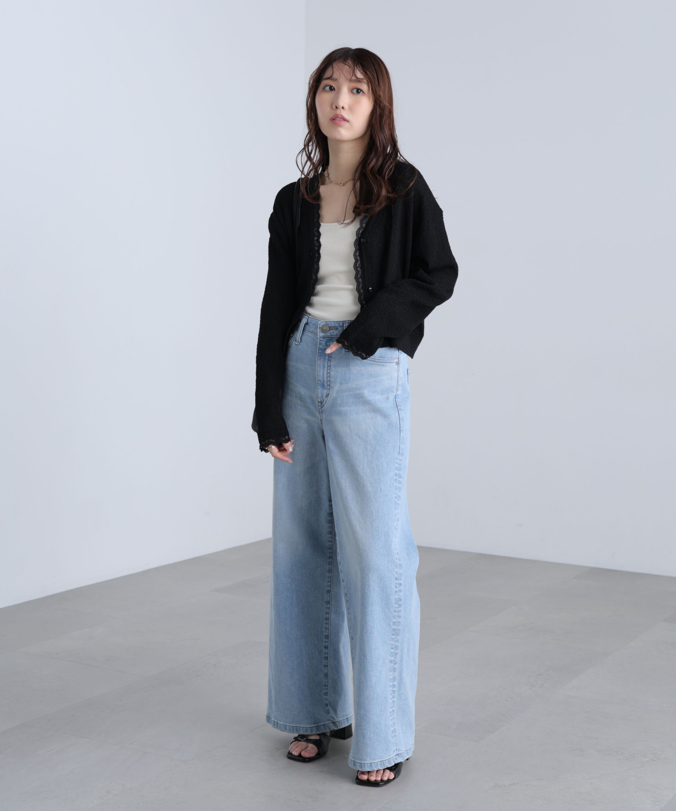  「〈MFM〉レーストリムカーディガン」|ニット・セーター|