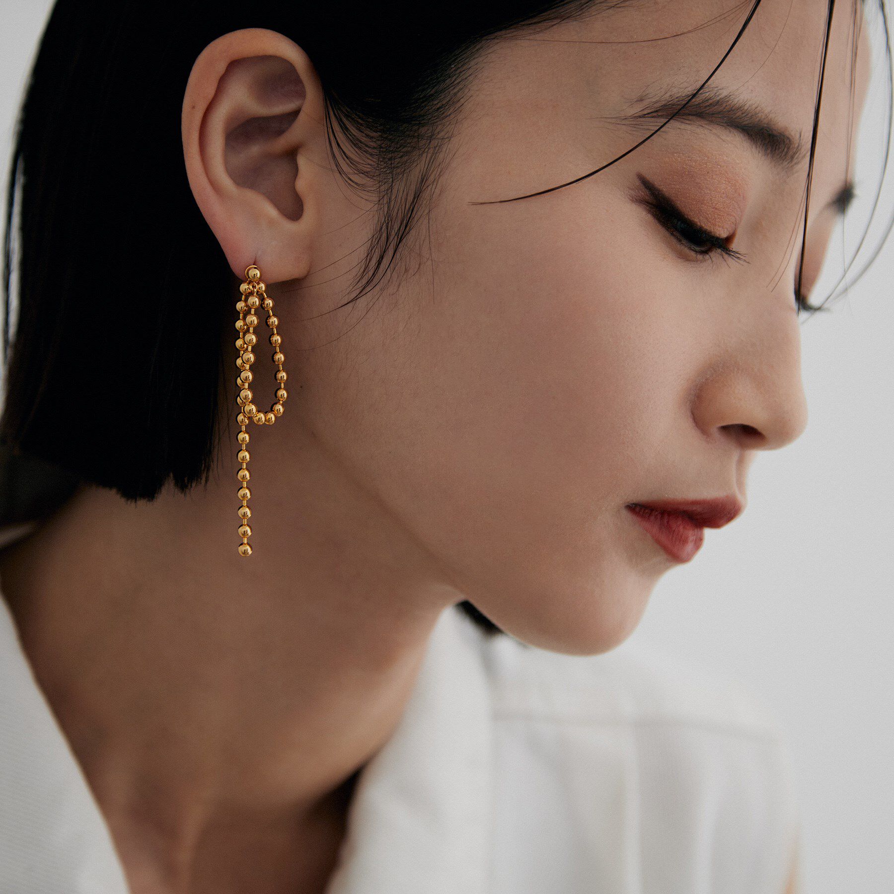 COCOSHNIK ONKITSCH「シルバー チェーンピアス ボールループ GP」|ピアス|
