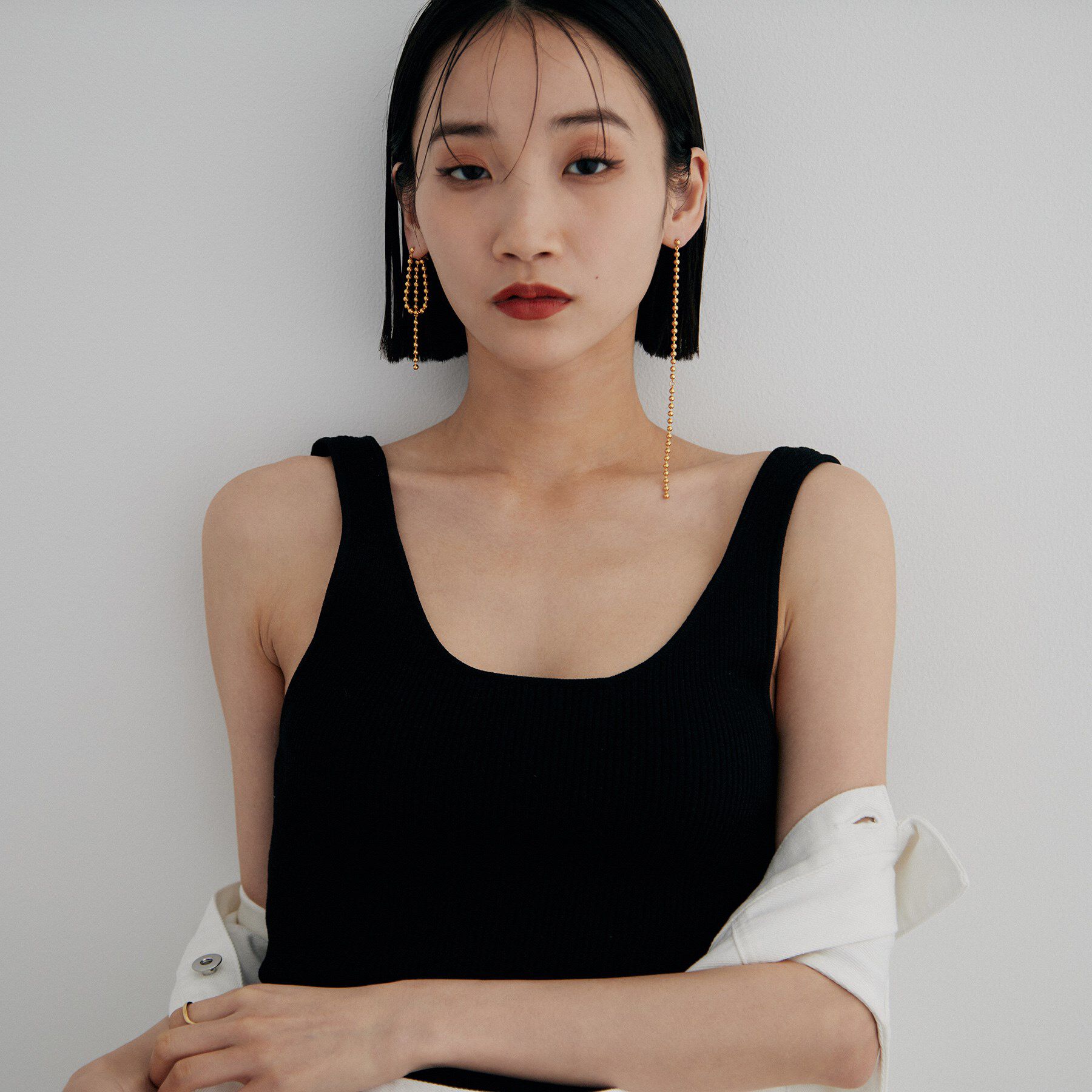 COCOSHNIK ONKITSCH「シルバー チェーンピアス ボールループ GP」|ピアス|