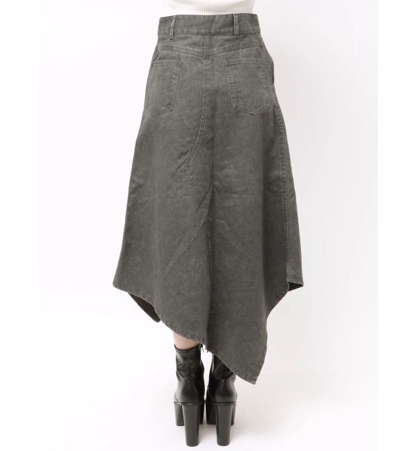 MURUA「ウォッシュアシメラッフルZIPスカート」|スカート|