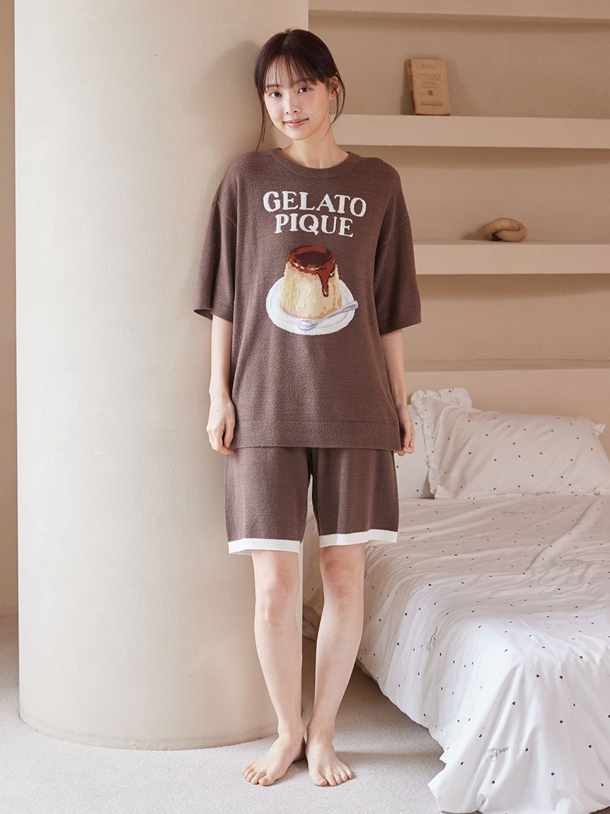 GELATO PIQUE HOMME「【ONLINE限定】【HOMME】スムーズィープリンジャガードプルオーバー&ハーフパンツセット」|ルームウェア|