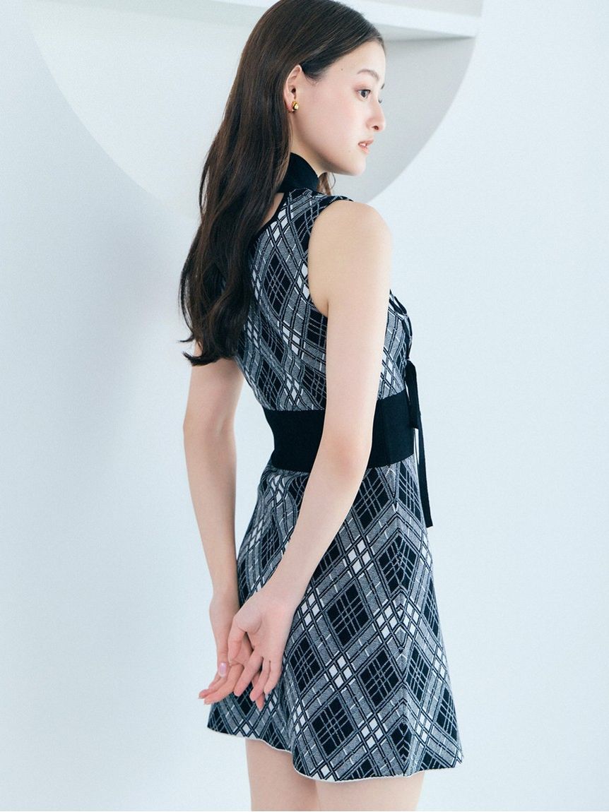 SNIDEL「ニットジャガードミニワンピース」|ワンピース|