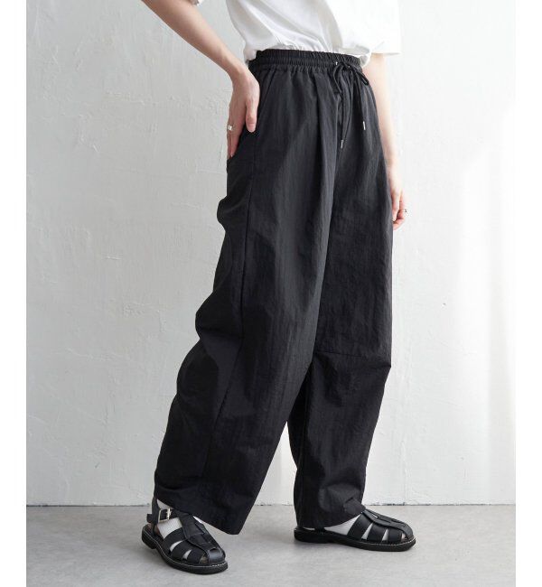 VENCE share style「ナイロンカーブパンツ」|デニム|